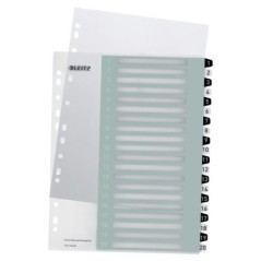 Índice de Plástico Leitz WOW 1217-00-00 A4+ PP 300µm 1 a 20