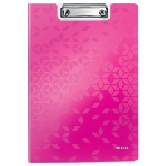 Capa Bloco Leitz WOW 4199-01-23 A4 Miniclip Superior Rosa