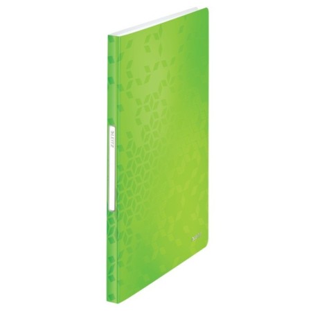 Pasta Catálogo Leitz WOW 4632-01-54 A4 PP 40 Bolsas Verde Maçã