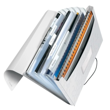 Pasta Classificadora Leitz WOW 4589-01-01 A4 6 Sep. Branco