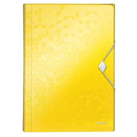 Pasta Classificadora Leitz WOW 4589-01-16 A4 6 Sep. Amarelo