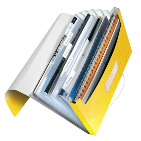 Pasta Classificadora Leitz WOW 4589-01-16 A4 6 Sep. Amarelo