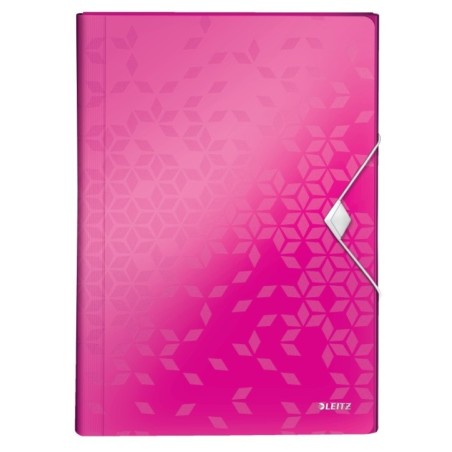 Pasta Classificadora Leitz WOW 4589-01-23 A4 6 Sep. Rosa
