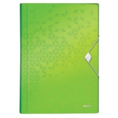 Pasta Classificadora Leitz WOW 4589-01-54 A4 6 Sep. Verde