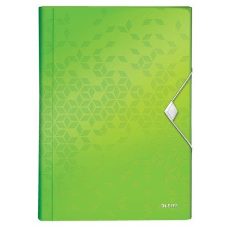 Pasta Classificadora Leitz WOW 4589-01-54 A4 6 Sep. Verde