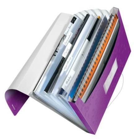 Pasta Classificadora Leitz WOW 4589-01-62 A4 6 Sep. Violeta