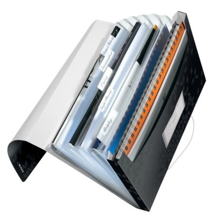 Pasta Classificadora Leitz WOW 4589-01-95 A4 6 Sep. Preto