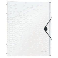Pasta Classificadora Leitz WOW 4633-01-01 A4 PP 6 Sep. Branco