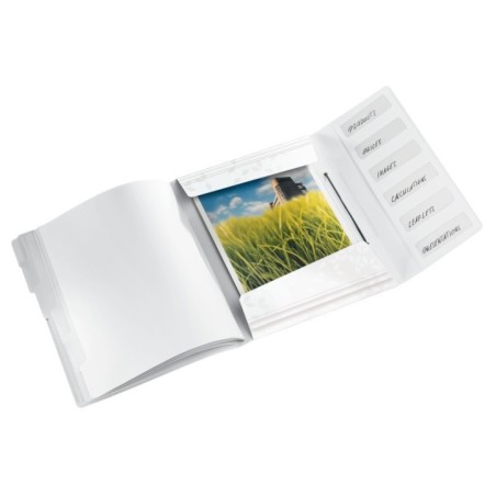 Pasta Classificadora Leitz WOW 4633-01-01 A4 PP 6 Sep. Branco