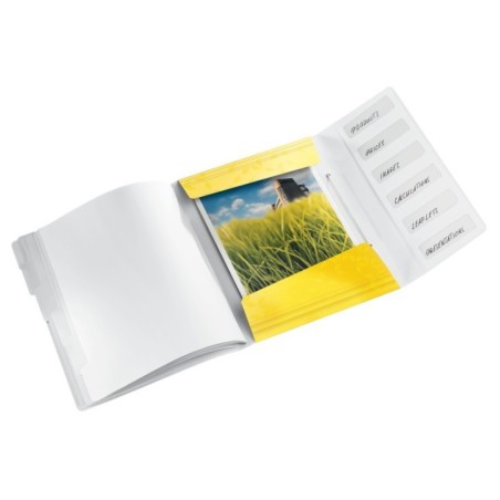 Pasta Classificadora Leitz WOW 4633-01-16 A4 PP 6 Sep. Amarelo