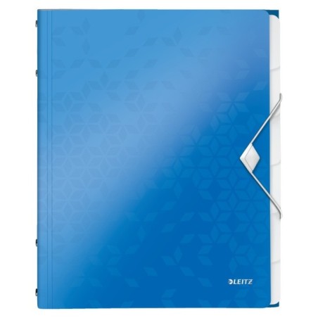 Pasta Classificadora Leitz WOW 4633-01-36 A4 PP 6 Sep. Azul