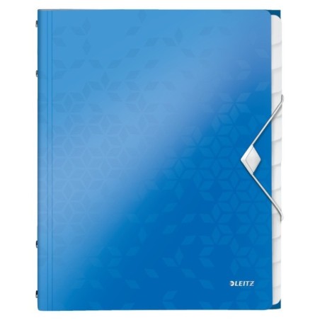 Pasta Classificadora Leitz WOW 4634-01-36 A4 PP 12 Sep. Azul