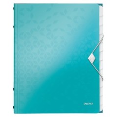 Pasta Classificadora Leitz WOW 4634-01-51 A4 PP 12 Sep. Turquesa