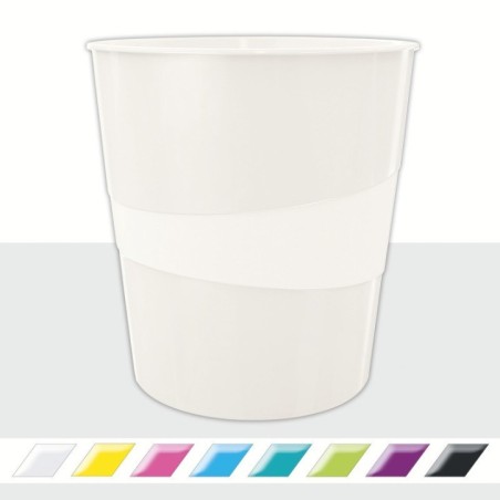Cesto de Papéis Leitz WOW 5278-10-01 PP 15 Litros Branco