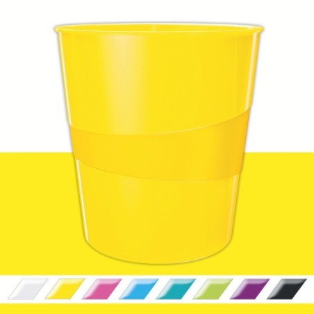 Cesto de Papéis Leitz WOW 5278-10-16 PP 15 Litros Amarelo