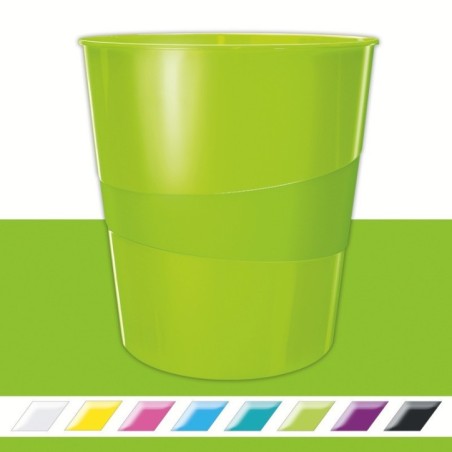 Cesto de Papéis Leitz WOW 5278-10-54 PP 15 Litros Verde