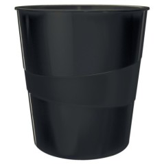 Cesto de Papéis Leitz WOW 5278-10-95 PP 15 Litros Preto