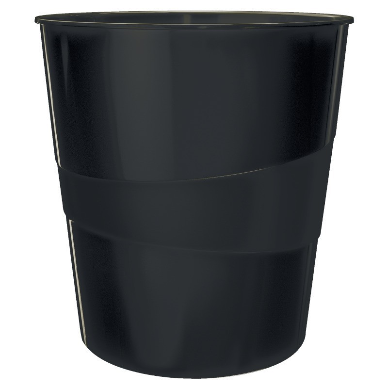 Cesto de Papéis Leitz WOW 5278-10-95 PP 15 Litros Preto