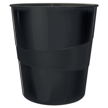 Cesto de Papéis Leitz WOW 5278-10-95 PP 15 Litros Preto