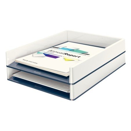 Tabuleiro de Secretária Leitz WOW 5361-10-01 A4+ PS Branco/Cinzento