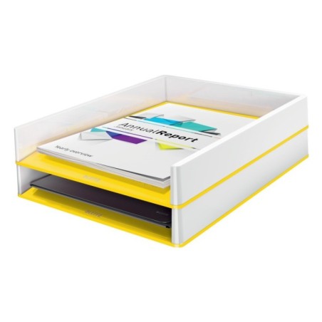 Tabuleiro de Secretária Leitz WOW 5361-10-16 A4+ PS Branco/Amarelo