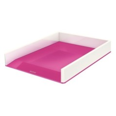 Tabuleiro de Secretária Leitz WOW 5361-10-23 A4+ PS Branco/Rosa