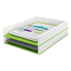 Tabuleiro de Secretária Leitz WOW 5361-10-54 A4+ PS Branco/Verde