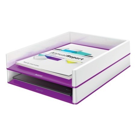 Tabuleiro de Secretária Leitz WOW 5361-10-62 A4+ PS Branco/Violeta
