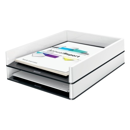 Tabuleiro de Secretária Leitz WOW 5361-10-95 A4+ PS Branco/Preto