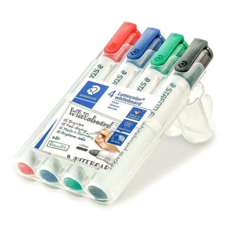 Marcador de Quadro Branco Staedtler 351 WP4 Lumocolor Cx.4 Sortido