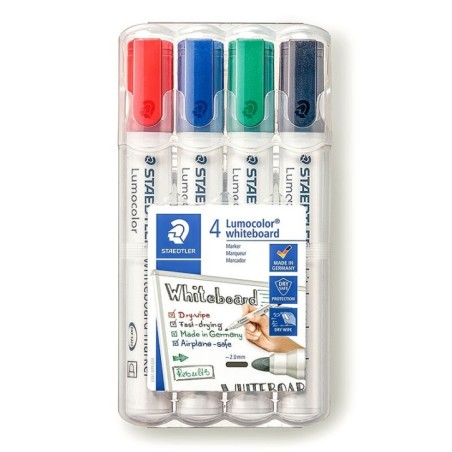 Marcador de Quadro Branco Staedtler 351 WP4 Lumocolor Cx.4 Sortido