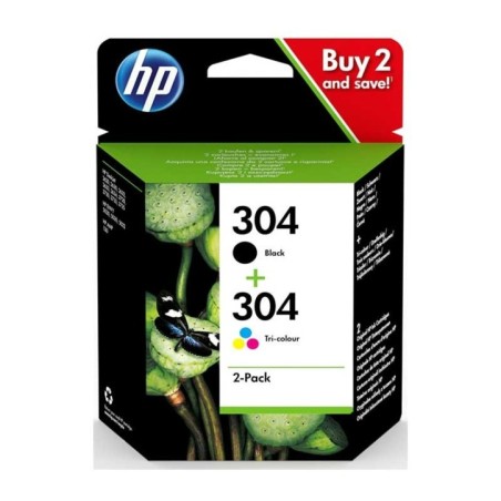 Tinteiro HP Original 304 3JB05AE 4ml/ 2ml (Pack 2) Preto/ Cor