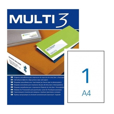 Etiquetas Adesivas Multi3 04714 A4 210x297mm 100F Branco