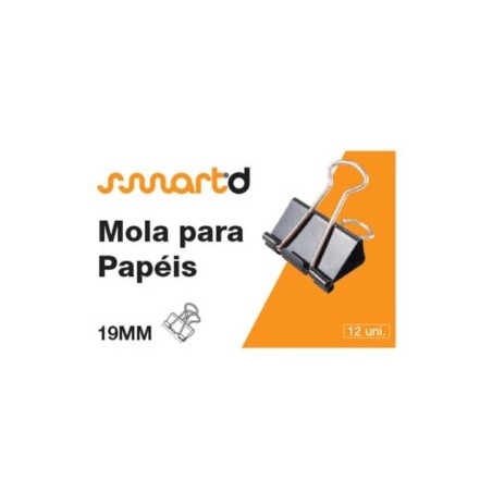 Mola Metálica para Papéis 19mm Cx.12 Preto