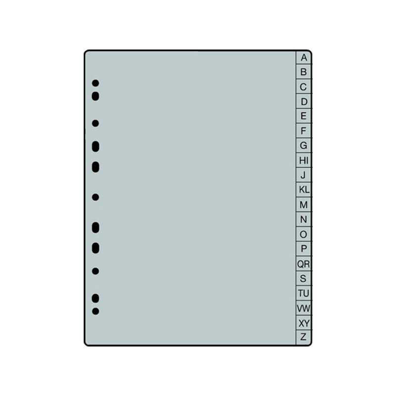 Índice de Plástico A4 PP A a Z Vertical Cinzento Índice de Plástico A4 PP A a Z Vertical Cinzento