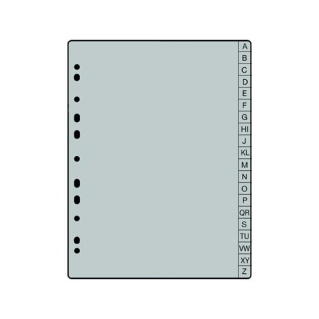 Índice de Plástico A4 PP A a Z Vertical Cinzento