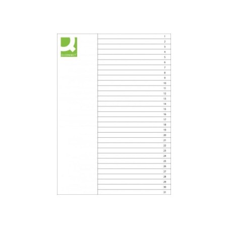 Índice de Plástico A4 PP 1 a 31 Vertical Cinzento