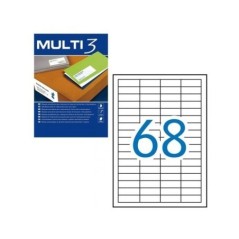 Etiquetas Adesivas Multi3 10490 A4 48,5x16,9mm 100F Branco