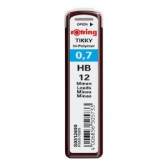 Minas de Grafite Rotring hi-polymer 0,7mm HB S0312690 Tubo 12