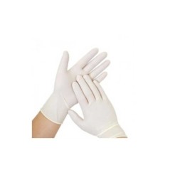 Luvas de Látex com Pó Super Finas Tamanho (M) Emb.100 Branco