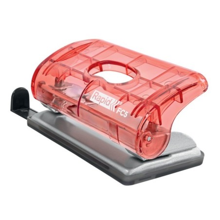 Furador Rapid Colour Breeze Mini FC5 5001533 10 Folhas 2 Furos Coral