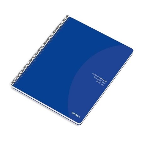 Caderno de Espiral A5 Azul Capa Mole 80 Folhas 70g Quadriculado