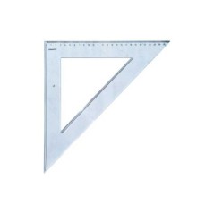 Esquadro de Plástico 45º 27cm Cristal