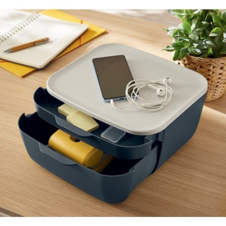 Bloco de 2 Gavetas Leitz Cosy 5357-00-89 Cinzento Veludo