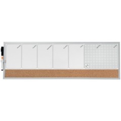 Quadro de Planeamento Nobo 1903780 19x58,5cm Semanal Branco+Cortiça