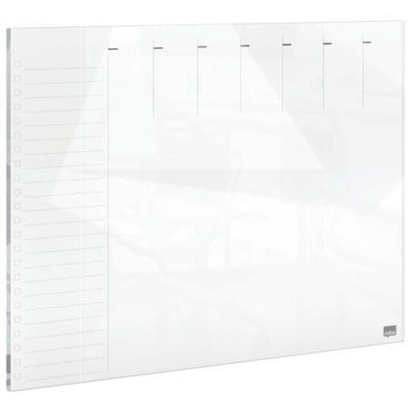 Quadro de Planeamento Nobo Glass 1915602 43x56cm Semanal Branco
