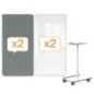 Conjunto 4x Quadros Nobo Move & Meet 180x90cm 1915569 Base Móvel Conjunto 4x Quadros Nobo Move & Meet 180x90cm 1915569 Base Móvel