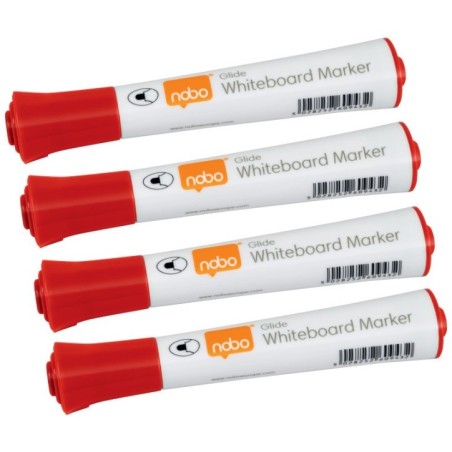 Marcador de Quadro Branco Nobo 1915266 Glide 2mm Cx.10 Vermelho