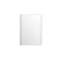 Índice de Plástico A4 PP 1 a 12 Vertical Cinzento