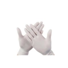 Luvas de Látex sem Pó Tamanho (L) Emb.100 Branco